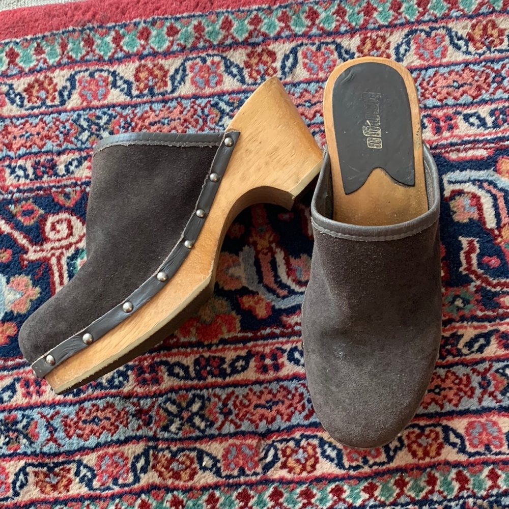 Bongo Wooden Slip on Clogs